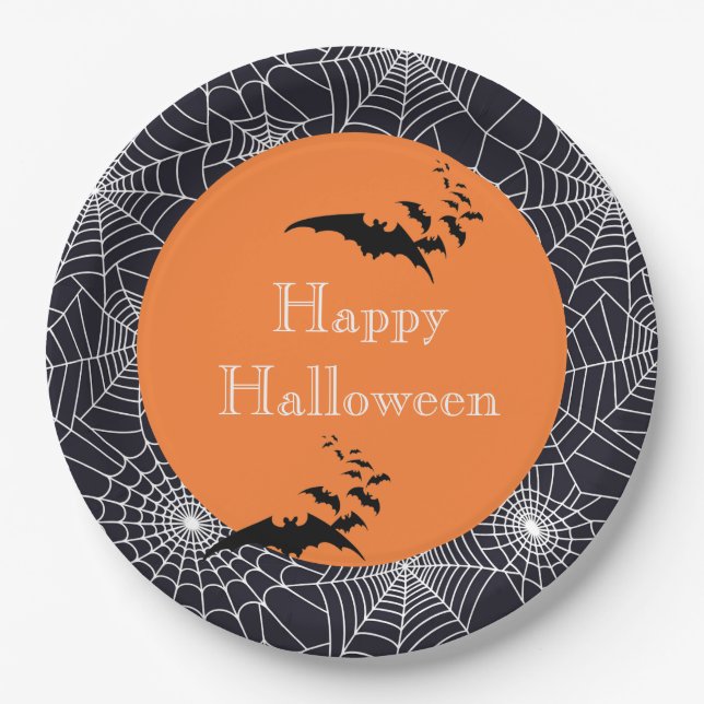 Halloween Paper Tellers-Spider Webs Pappteller (Vorderseite)
