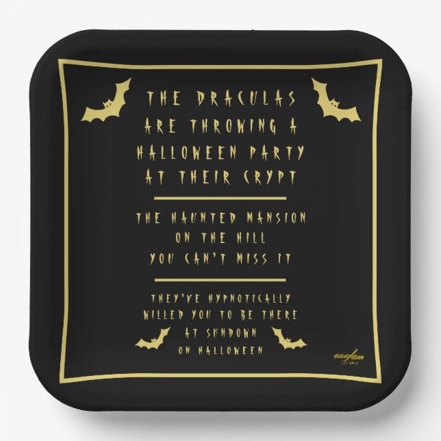 Halloween Paper Tellers von Poet Adiela Akoo Pappteller (Vorderseite)