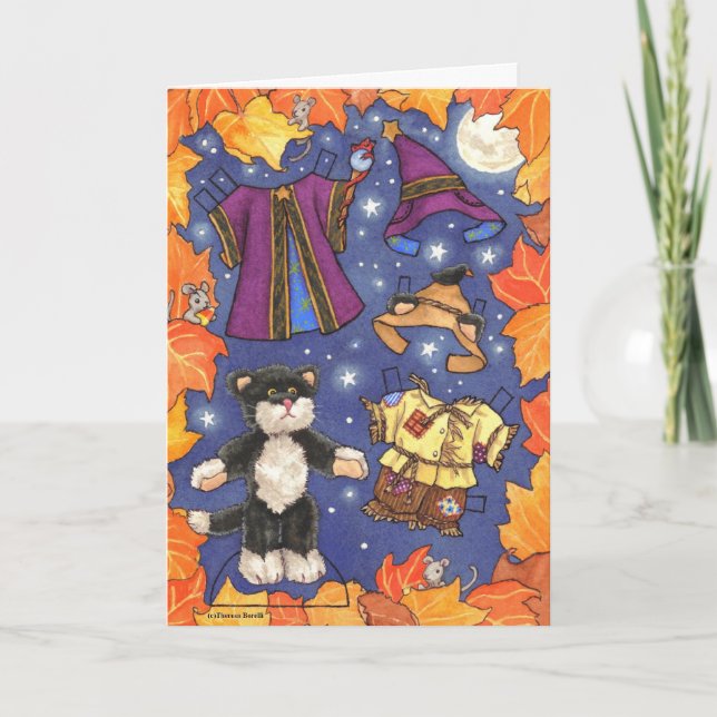 Halloween-Paperdoll-Karte Karte (Vorderseite)