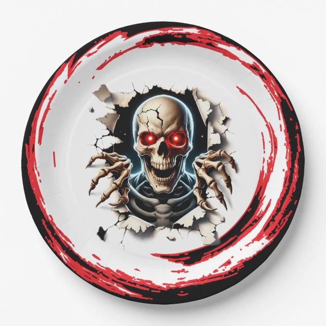 Halloween-Papier  Pappteller (Vorderseite)