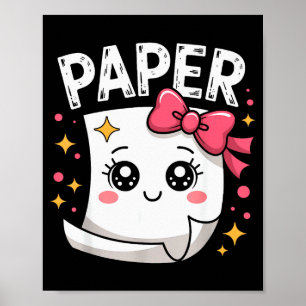 Halloween Papier Schere Stein Matching Süßes Papie Poster