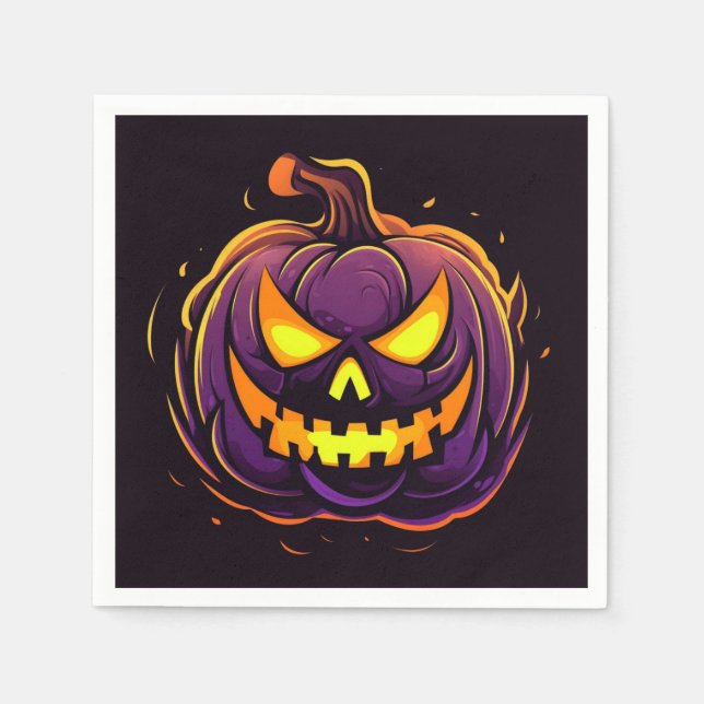 Halloween-Papier-Servietten Serviette (Vorderseite)