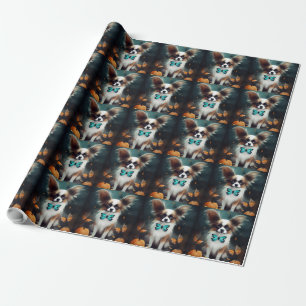 Halloween Papillon mit Kürbissen Gruselig Geschenkpapier
