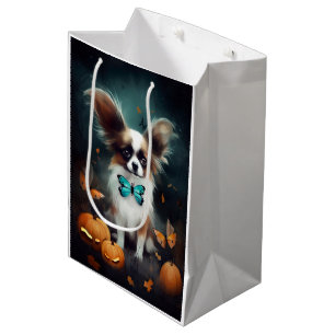 Halloween Papillon mit Kürbissen Gruselig  Mittlere Geschenktüte