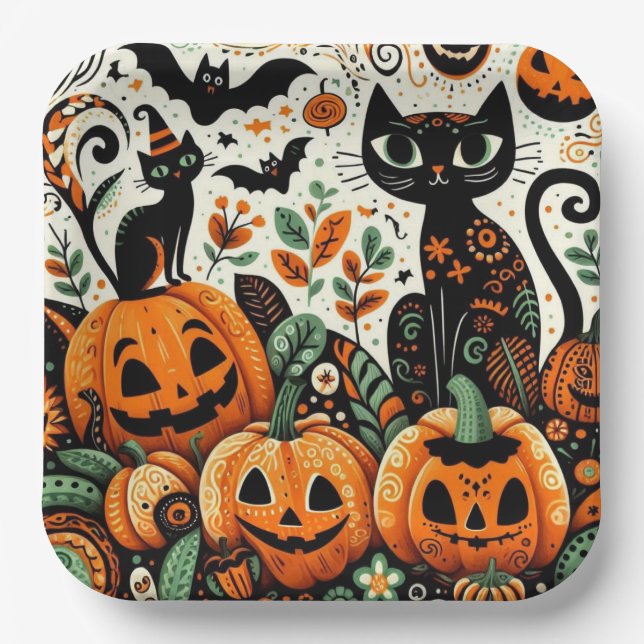 Halloween  pappteller (Vorderseite)