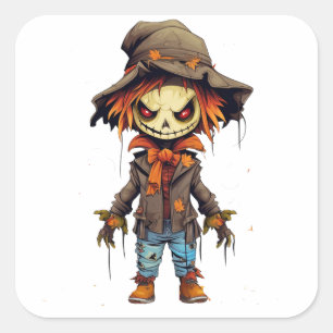 Halloween-Party 2023 Quadratischer Aufkleber