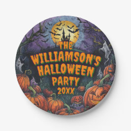 Halloween-Party 7 hinzufügen" Pappteller