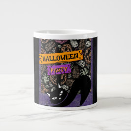 Halloween Party and Black Cat Jumbo-Tasse