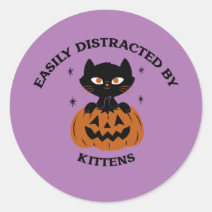 Halloween-Party Aufkleber schwarze Katze