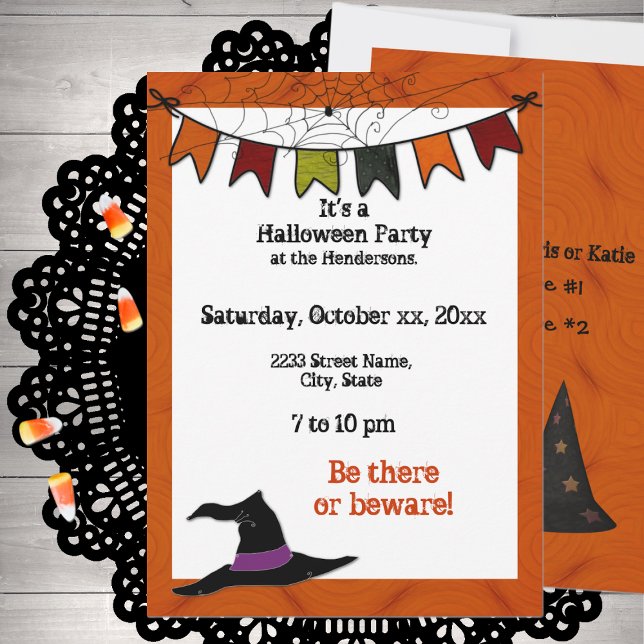Halloween-Party Banner Einladung Orange (Von Creator hochgeladen)