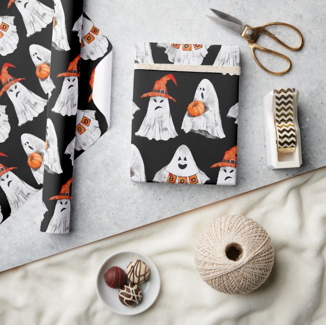 Halloween-Party-Banner, Halloween-Party-Wohngestal Geschenkpapier (Kunsthandwerk)