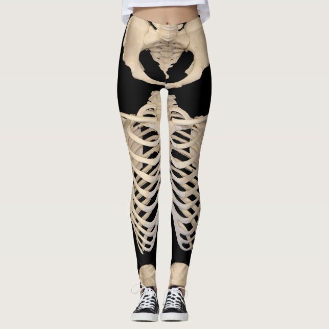 Halloween-Party Beängstigend Zombie Cage Skelett Leggings (Vorderseite)