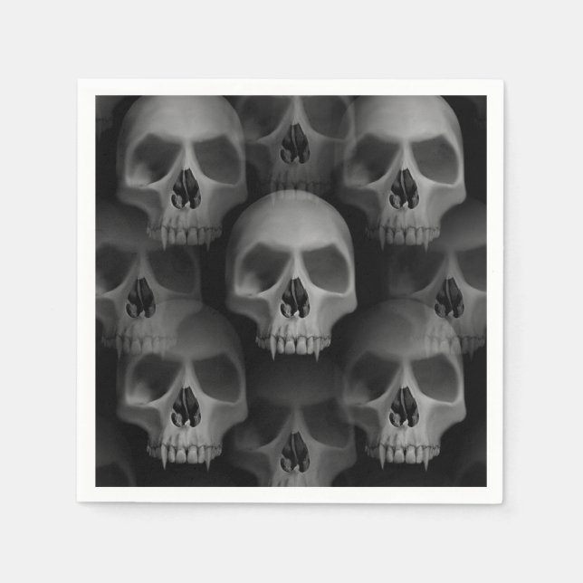 Halloween-Party | beängstigender Schädel Serviette (Vorderseite)