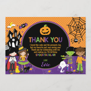 Halloween-Party Birthday Party Danke Karte