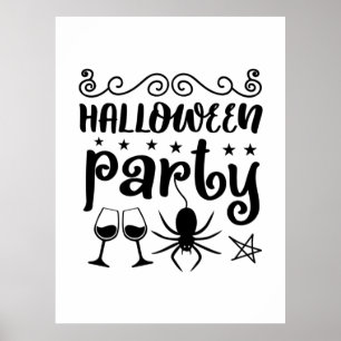 Halloween-Party Birthday Poster