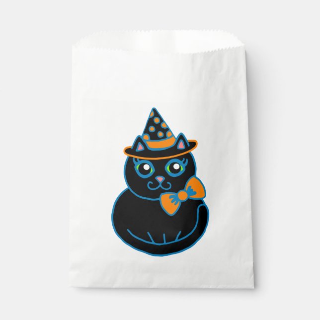 Halloween-Party Black Cat Gefallen Leckerei Bag Geschenktütchen (Vorderseite)