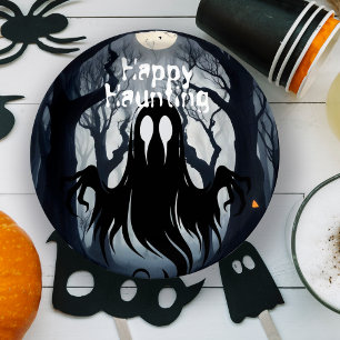 Halloween-Party Black Ghost Boos und Booze Pappteller