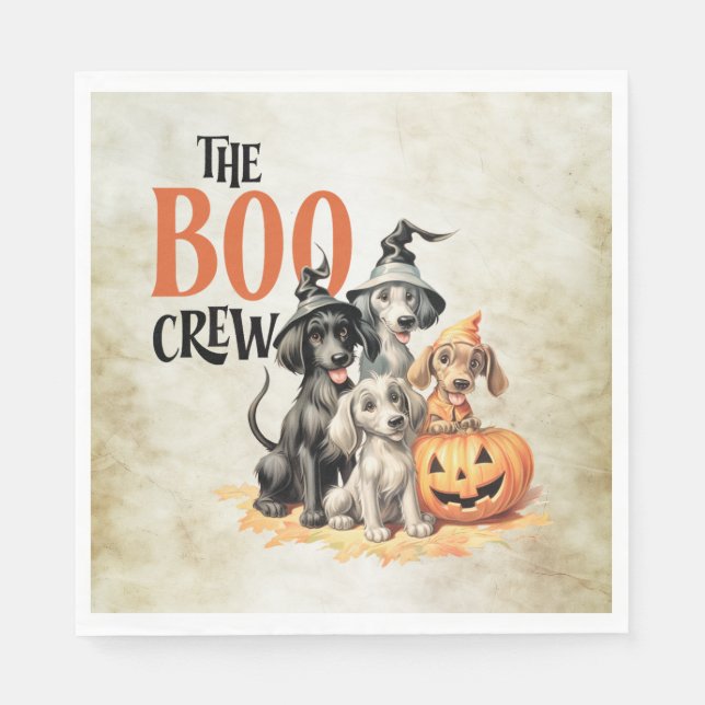 Halloween-Party Black Raven Crow Blue Forest Serviette (Vorderseite)