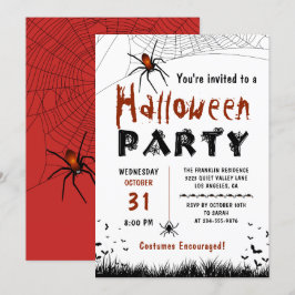 Halloween-Party Bloody Spiders Kostüm Party Einladung