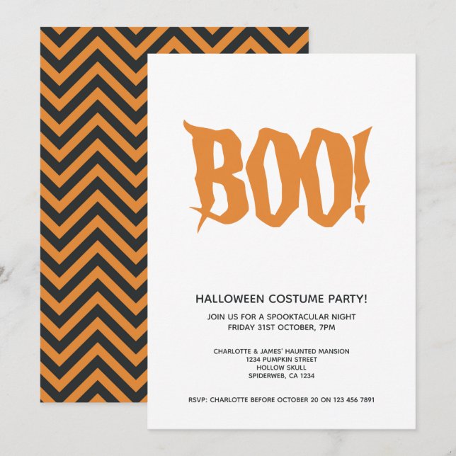 Halloween-Party Boo Personalisiert Spooktacular Einladung (Vorne/Hinten)