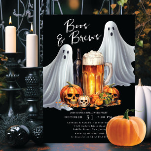 Halloween-Party Boos und Brews Einladung