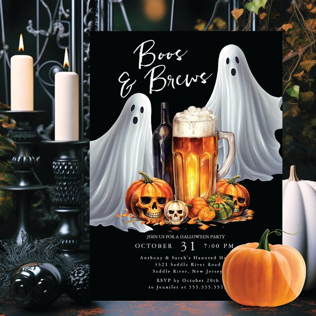Halloween-Party Boos und Brews Einladung (Von Creator hochgeladen)