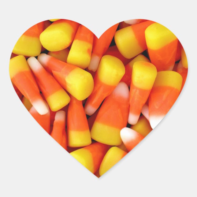 Halloween-Party Candy Corn Herz-Aufkleber (Vorderseite)