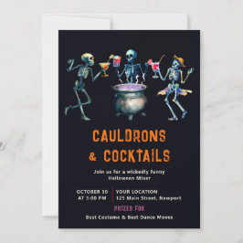 Halloween-Party Cauldron Cocktail Mixer Funny Dark Einladung