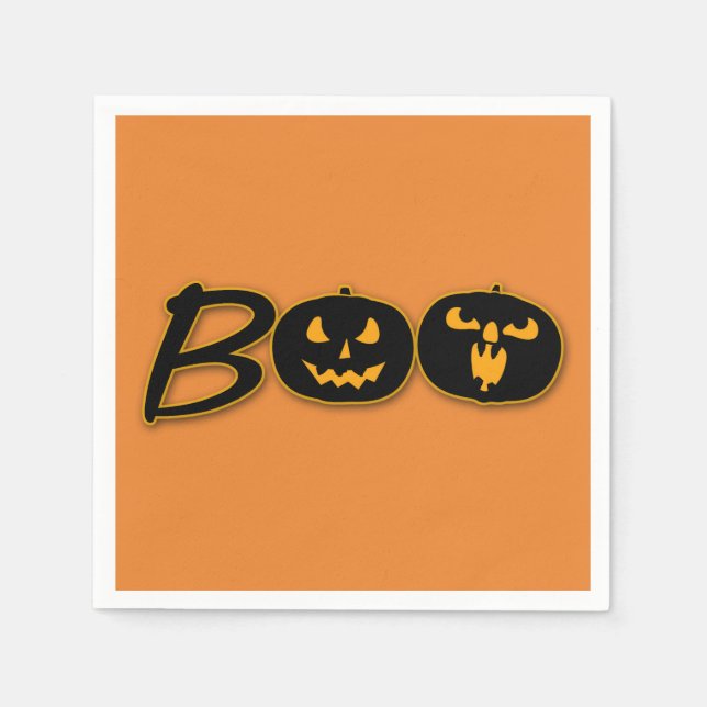 Halloween-Party Celebration BOO Pumpkins Serviette (Vorderseite)