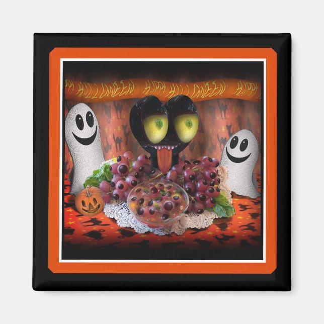 Halloween-Party Center Magnet (Vorne)