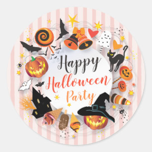 Halloween-Party-Charaktere Trenddesign individuell Runder Aufkleber