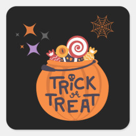Halloween-Party Collection! Quadratischer Aufkleber