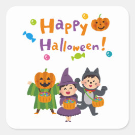 Halloween-Party Collection! Quadratischer Aufkleber