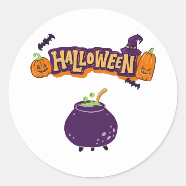 Halloween-Party Collection! Runder Aufkleber (Vorderseite)
