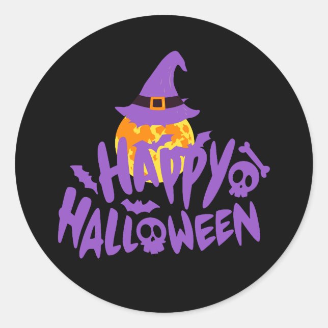 Halloween-Party Collection! Runder Aufkleber (Vorderseite)