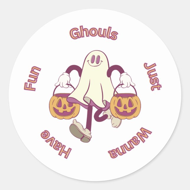 Halloween-Party Collection! Runder Aufkleber (Vorderseite)