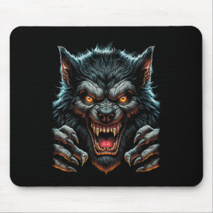 Halloween-Party Costume Angry Werewolf Wolfman Mousepad