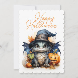 Halloween-Party des Kinderspiels Watercolor Einladung