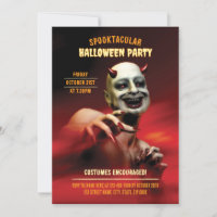 Halloween-Party des Teufel. Kostüme gefördert.