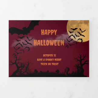 Halloween-Party Dreifach Gefaltete Einladung