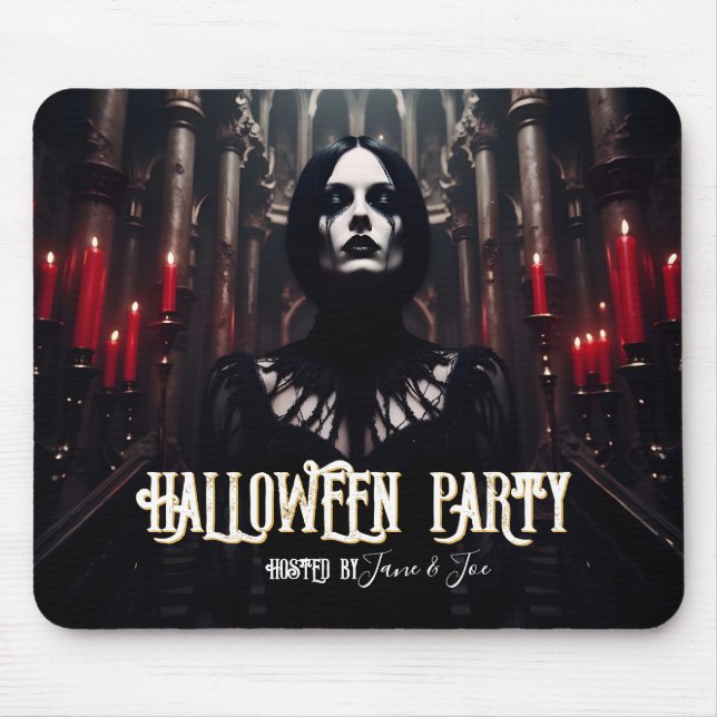 Halloween-Party - Dunkelgotische Einladung Mousepad (Vorne)