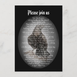 Halloween-Party Edgar Allan Poe Raven Gedicht Einladung
