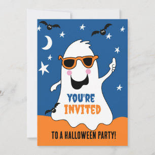 Halloween-Party Einladen Gus Geist Kinder Niedlich Einladung