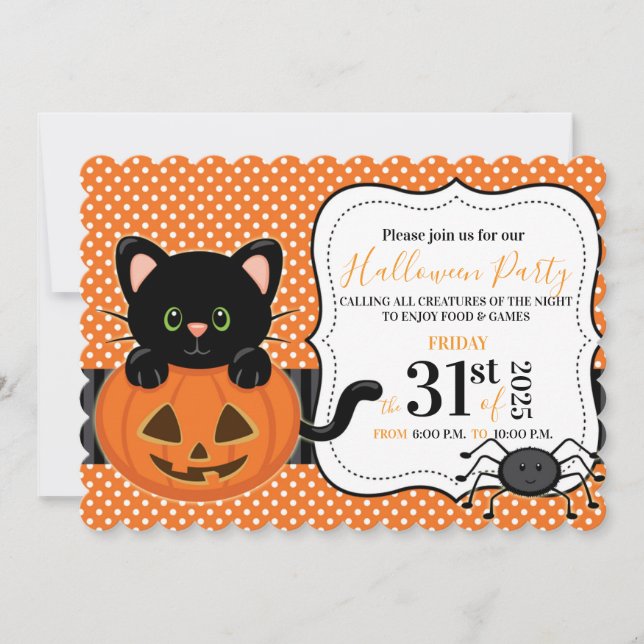 HALLOWEEN-PARTY EINLADUNG (Vorderseite)