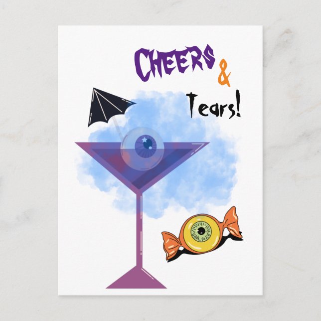 Halloween-Party-Einladung Ankündigungspostkarte (Vorderseite)