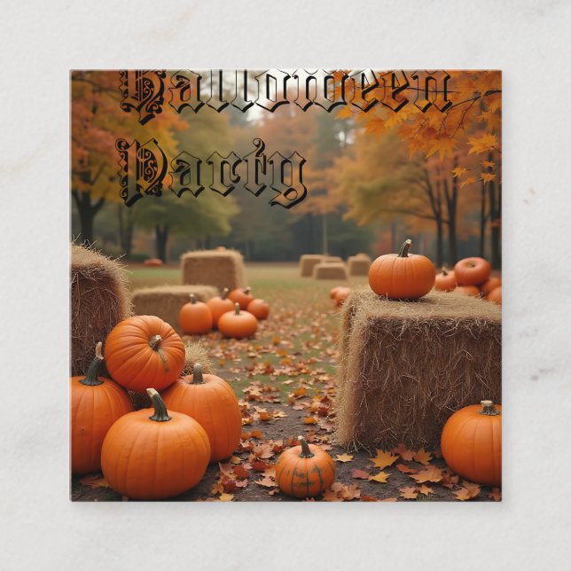 Halloween-Party-Einladung Begleitkarte (Vorderseite)