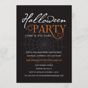 HALLOWEEN-PARTY-EINLADUNG DES SPINNEN-NETZ-%PIPE% EINLADUNG