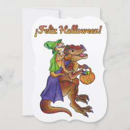 Halloween-Party Einladung Dinosaur Thema Spanisch