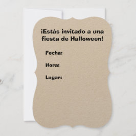 Halloween-Party Einladung Dinosaur Thema Spanisch