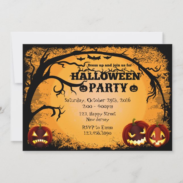 Halloween-Party-Einladung Einladung (Vorderseite)